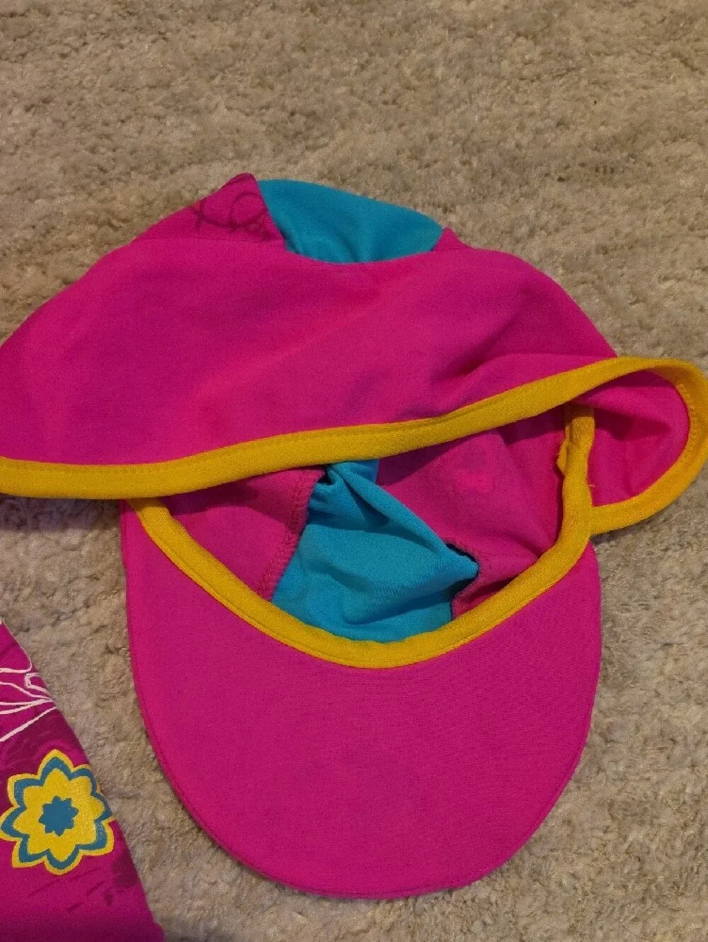 Body Glove Girls' Blue & Pink Rashguard Swimsuit Set With Built In Life Vest
